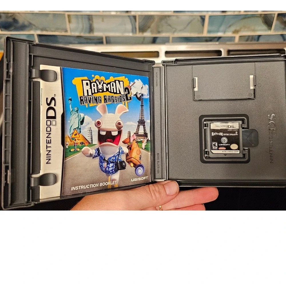 Nintendo DS Game Lot Cars 2 Up Rayman Rabbids Hot Wheels ATV Brain Age Bundle